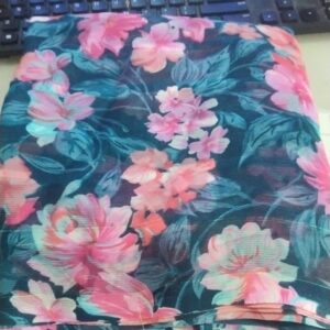 Private Lable CHIFFON DESIGNER SAREE for womens with blouse pcs multi colours