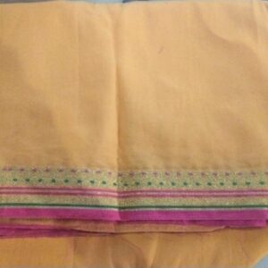 Private Lable Designer Cotton Silk Casual Saree for Women yellow colour