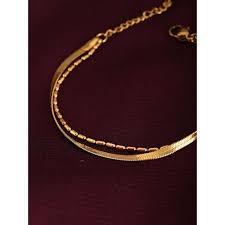 Palmonas Curb Chain Bracelet for women gold colour
