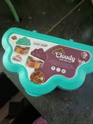 Private Lable 6 Compartment Plastic Masala with Spoon for Kitchen blue colour