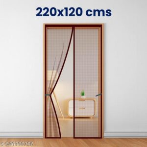 Lifekrafts Magnetic Mosquito Net Curtain Set Brown colour