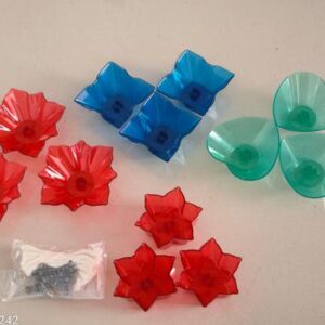 Private Lable Colorful Plastic Transparent Diya set of 12 multicolour