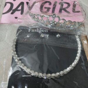 Private Lable stone studded hair bands with earrings