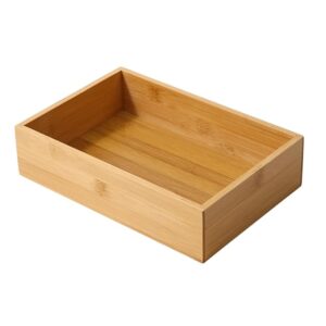 Private Lable Bamboo Drawer Organizer Cosmetics Storage Box For Home