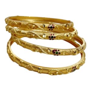 Private Lable gold plated bangle set for women and girls Pack of 4