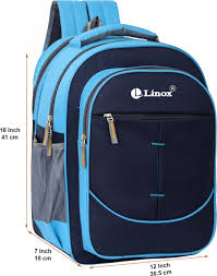LINOX Large 35 L Backpack Good Quality Waterproof School bag Class nursery to 3rd Blue