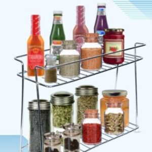 Private Label Steel 2 Tier Kitchen Rack