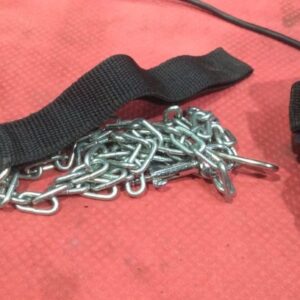 Private Label dip belt and old knockoff trx strap use to pump by sled