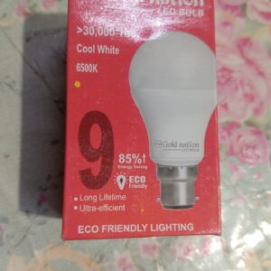 Gold Nation L E D Bulb Cool White 9W 50Hz