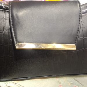 W M Black Colour Women Stylies Hand Bag