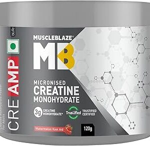 MuscleBlaze Micronised Creatine Monohydrate Creamp Powder 120g