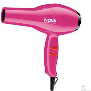 Nova NV 6130 1800w Professional Hair Dryer For Men And Women with 2 Speed and 3 temperature Setting Pink