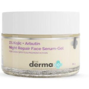 The Derma Co 1 Kojic Arbutin Night Repair Face Serum Gel Reduces Dark Spots Pigmentation Blemishes For Men Women 50 g
