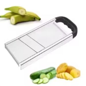 Hiren Stainless Steel Vegetable Slicer Mandoline Cutter with Sharp Blade Compact Handheld Slicer for Kitchen Potato Onion Cucumber Carrot 22.5cm