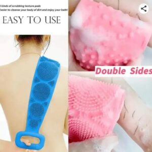 Private Label Rubber Silica Gel Bath Belt Pink
