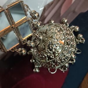 Oxidized Silver Jhumka