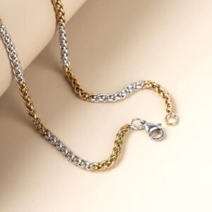 SilverGold Wheat Chain for Men