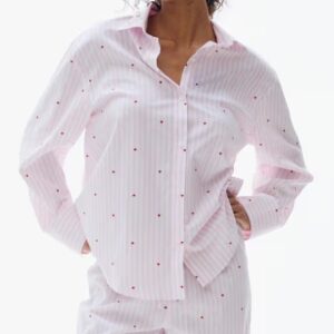 HM Cotton poplin pyjamas Light pink Size XXS