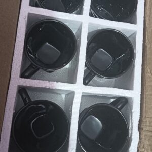 Private Label ea cup and coffee cup pack of 6 Balck ni