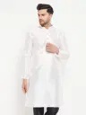 Vastramay Men Write Solid Straight Kurta White 40 Size