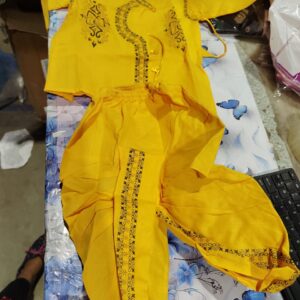 Private Label dhoti kurta set boys ethnic kids wear tellow 22 size