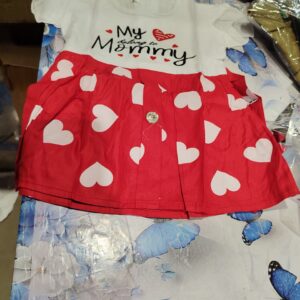 Private Label baby girl printed dress red and white 16 size