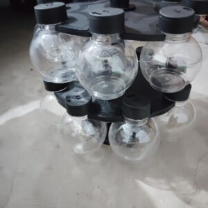 360 Degree Revolving Round Shape Transparent Spice Rack