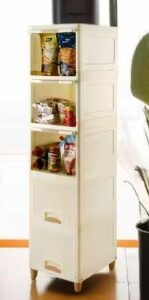 Private Label 5 Tier Plastic Wardrobe for Clothes Versatile Plastic Cupboard for Storage Organizer White
