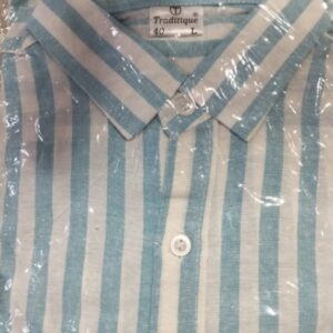 Private Label MEN SHIRT HALF BLUE L