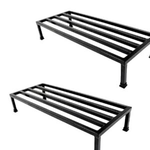 Private Label Pack Of 2 Black Colour Metal Plant Stands