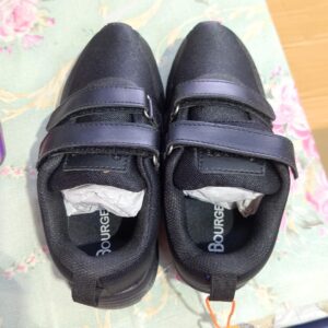 Bourge Black Velcro School Shoes for Kids Uk 11