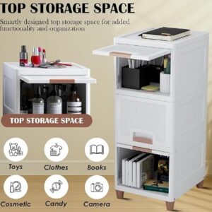 Private Label 4 Layer Collapsible Plastic Clothes Cabinet Foldable Wardrobe Organizer Drawer Black