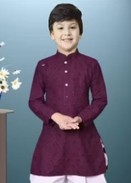 Private Label Trendy sequence panjabi with patiyala payjama for boys Free Size
