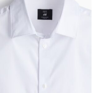 H And M White Colour Shirt For Mens S Size Full Sleeve