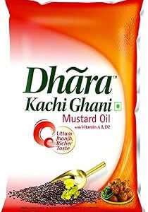 Dhara Kachi Ghani Mustard Oil 0 Parcent Trans Fat 1 L Pouch