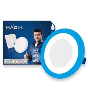 MAGIK Halo Dual Colour White Blue LED Panel Light 12W