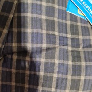 The Caftan Company Xl Size Black Plaid Reversible Cotton Pyjama Set