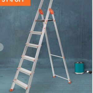 Bathla Advance Carbon 6 Step Foldable Aluminium Ladder For Home Orange
