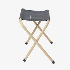 Camping Stool Foldable Beige Pack Of 4