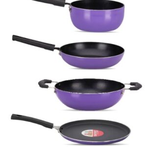Prestless Non Stick Cookware Set of 3 Pcs Nonstick Dosa Tawa Perple
