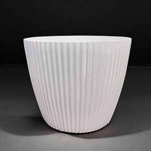 Private Label White Pankaj Nursery Plastic Round Mega Indoor and Outdoor Pot