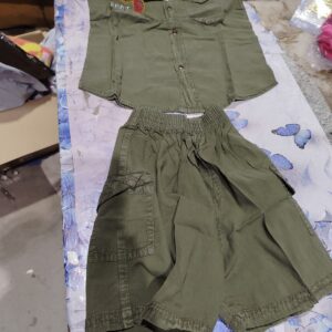 Private Label kids top and pant set green colour 26 size
