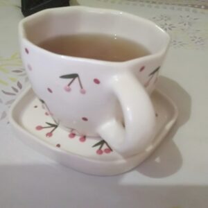 Private Label Handpainted Ceramic Tea Cup Saucer Set