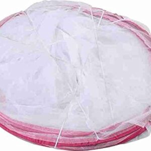 Private Label Tent Type Mosquito Net for Double Bed Queen Size Strong net High Durability Foldable Corrosion Resistant Lightweight Perfect Protection Pink