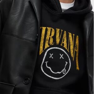 H AND M Oversized Fit Printed hoodie BLACK S