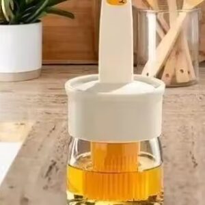 Private Label Silicone Brush and high Temperature Resistant Oil Bottle Integrated Barbecue Cooking Utensils home kitchen Duck Oil Spatula