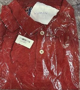 Gene Mens Slim fit Solid Casual Cotton TShirt Red Colour L Size