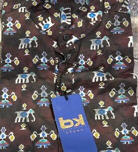 Gene Mens Slim fit Solid Casual Cotton TShirt Dark Brown Colour S Size