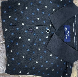 Gene Mens Slim fit Solid Casual Cotton TShirt Dark Blue Colour S Size