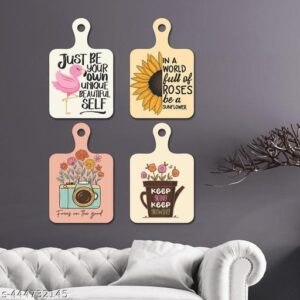 Private Label Moodpainter Attractive Motivational Quotes Wooden Wall Hanging Pack Of 4